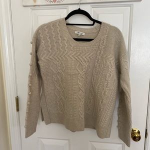 Madewell oatmeal cable/popcorn knit sweater